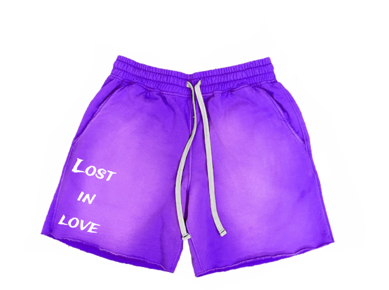 Purple love over rage tee with shorts